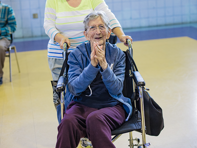 A participant of a seniors program at St. John Paul the Great Family Centre