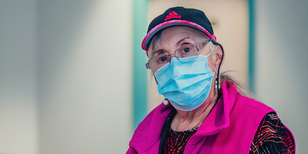 A volunteer at LA Centre for Active Seniors
